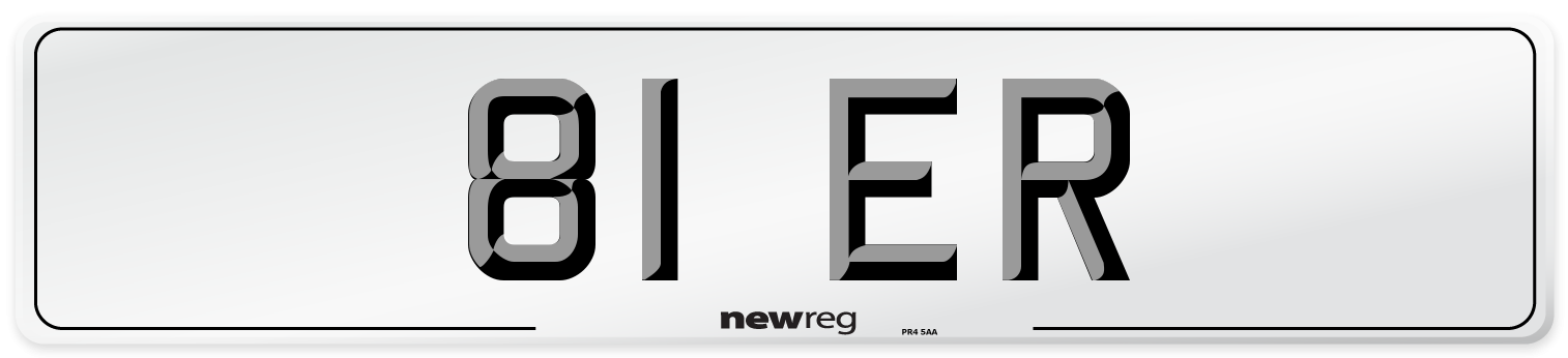 81 ER Number Plate from New Reg